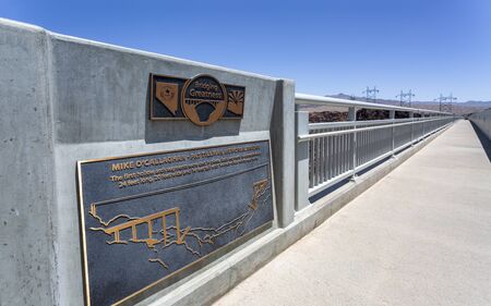 Hoover Dam, USA - May 25 2018: Hoover Dam and lake, border of Arizona and Nevada, United States of America, North Americaのeditorial素材