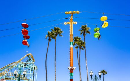 Santa Cruz, USA - June 2 2018: Santa Cruz beach, Santa Cruz, California, United States of America, North Americaのeditorial素材