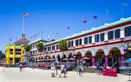 Santa Cruz, USA - June 2 2018: Santa Cruz beach, Santa Cruz, California, United States of America, North Americaのeditorial素材