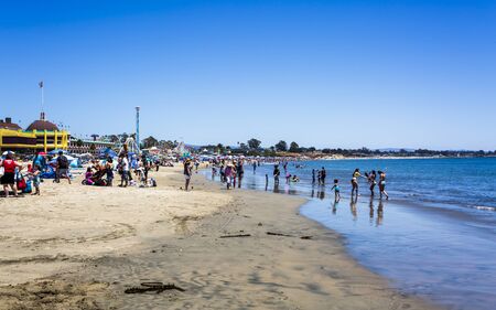 Santa Cruz, USA - June 2 2018: Santa Cruz Beach, Santa Cruz, California, United States of America, North Americaのeditorial素材