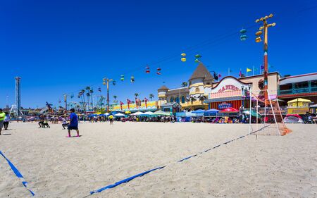 Santa Cruz, USA - June 2 2018: Santa Cruz Beach, Santa Cruz, California, United States of America, North Americaのeditorial素材