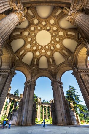 San Francisco, USA - June 8 2018: View of Palace of Fine Arts Theatre, San Francisco, California, USA, North Americaのeditorial素材