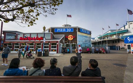 San Francisco, USA - June 9 2018: Pier 39 in Fishermans Wharf, San Francisco, California, United States of America, North Americaのeditorial素材