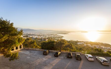Crete, Greece - April 24 2018: View of Chania from Venizelos Graves viewpoint, Akrotiri, Crete, Greek Islands, Greece Europeのeditorial素材