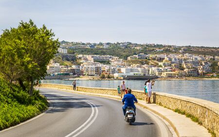 Crete, Greece - April 26 2018: Rethymnon, Crete Greek Islands Greece Europeのeditorial素材
