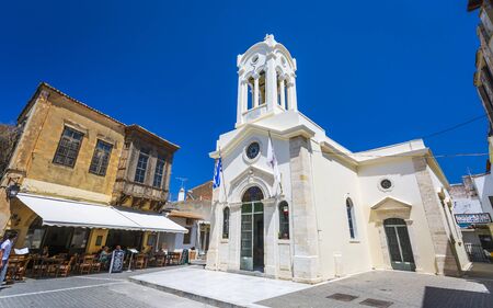 Crete, Greece - April 26 2018: Church of Our Lady of the Angels in Rethymnon, Crete, Greek Islands, Greece, Europeのeditorial素材