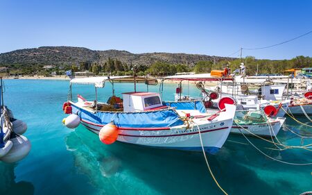 Crete, Greece - April 24 2018: Marathi Beach, Crete Greek Islands Greece Europeのeditorial素材