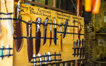 Knifes, Chania, Crete Greek Islands Greece Europeのeditorial素材