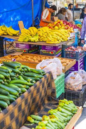 Vegetable stand, Chania, Crete Greek Islands Greece Europeのeditorial素材