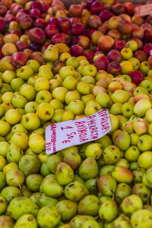 Apples for sale, Chania, Crete, Greek Islands Greece Europeのeditorial素材