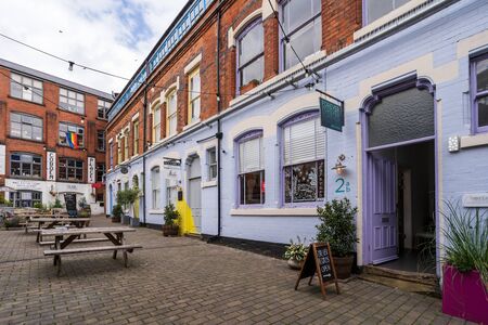 Nottingham, UK - August 07, 2019: View of the Cobden Chambers in the city centre of Nottingham, United Kingdomのeditorial素材