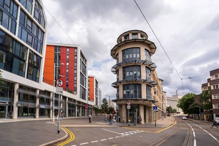 Nottingham, UK - August 07 2019: Trent University Student Union, Nottingham, England, UK. Nottingham is known for its links to the legend of Robin Hood and lace-making, bicycle and tobacco industries.のeditorial素材