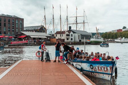 BRISTOL, ENGLAND - JULY 21, 2019: Bristol's historic harboursides during the annual Harbour Festival.のeditorial素材