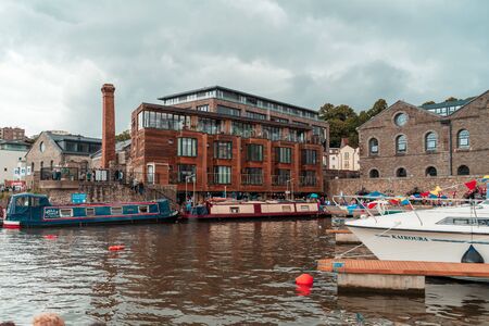 BRISTOL, ENGLAND - JULY 21, 2019: Bristol's historic harboursides during the annual Harbour Festival.のeditorial素材