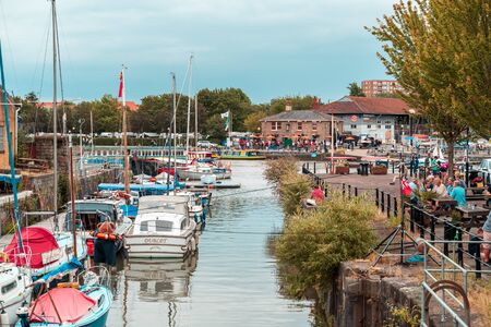 BRISTOL, ENGLAND - JULY 21, 2019: Bristol Harbour Festival in Bristol, United Kingdom Europeのeditorial素材