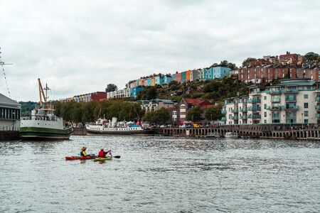 BRISTOL, ENGLAND - JULY 21, 2019: Bristols historic harboursides during the annual Harbour Festival.のeditorial素材