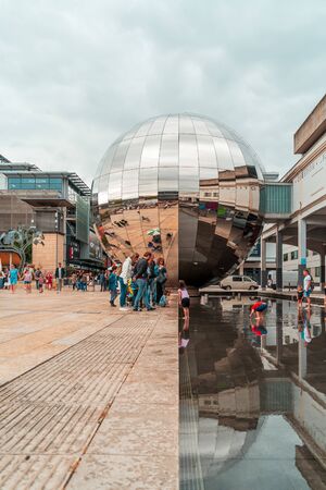 BRISTOL, ENGLAND - JULY 21, 2019: At-Bristol on the Millenium Square, with unidentified people. Its a science centre and charity with stated aim to make science accessible to all.のeditorial素材