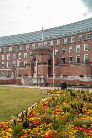 BRISTOL, ENGLAND - JULY 21, 2019: A view of the exterior of the City Hall, formerly known as Council House, in the historic city of Bristol in the UK.のeditorial素材