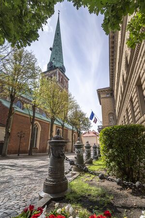 St. Jacob Catholic Cathedral, Old Town, Riga, Latvia Europeの写真素材