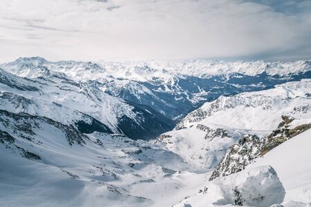 La Plagne ski resort, French Alps, Tarentaise, France, Europeの写真素材