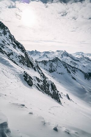 La Plagne ski resort, French Alps, Tarentaise, France, Europeの写真素材