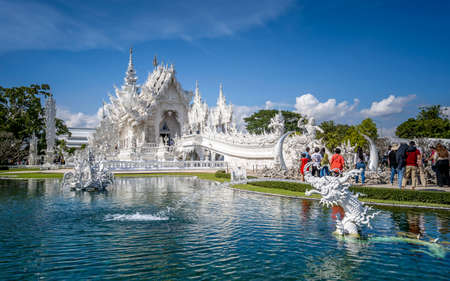 Chiang Rai Thailand - January 2nd 2020: Wat Rong Khun White Temple , Chiang Rai, Northern Thailand, Thailand, Southeast Asia, Asiaのeditorial素材