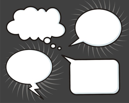 comic speech bubblesのイラスト素材