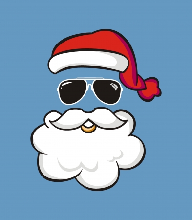 Santa claus with sunglasses on background のイラスト素材