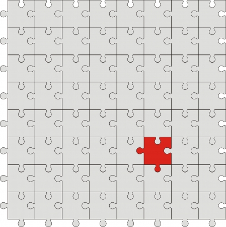  grey and red puzzleのイラスト素材