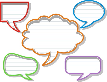 A collection of comic style speech bubbles.のイラスト素材