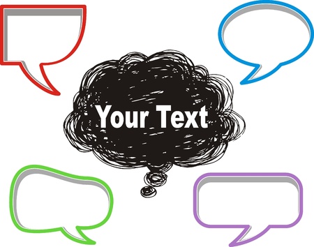 A collection of comic style speech bubbles.のイラスト素材