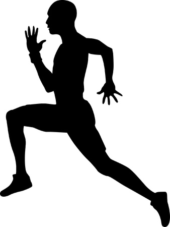 Isolated Image of a Male Sprinter のイラスト素材