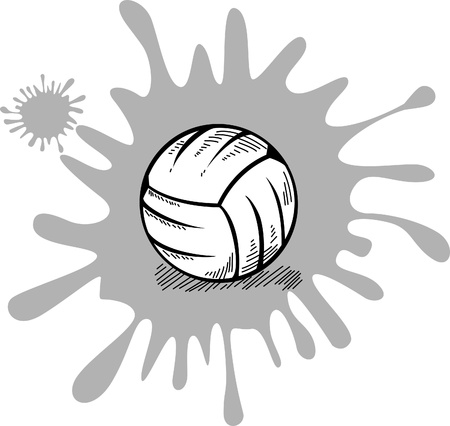 Silhouette volleyballのイラスト素材