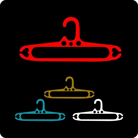  Hanger set isolatedのイラスト素材