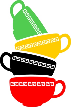 Vector coffee mug icon isolated のイラスト素材