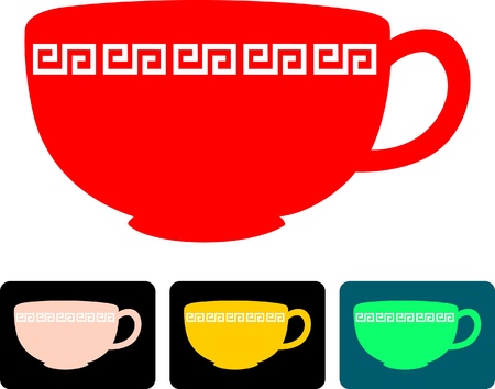 Vector coffee mug icon isolated のイラスト素材