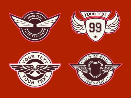 wing logo cslassic vintage のイラスト素材
