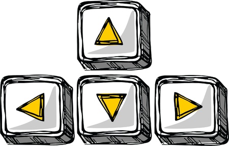 Doodle vector ,Arrow signのイラスト素材