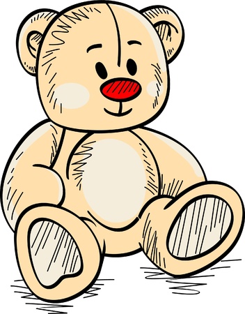 Doodle of cute Bearのイラスト素材