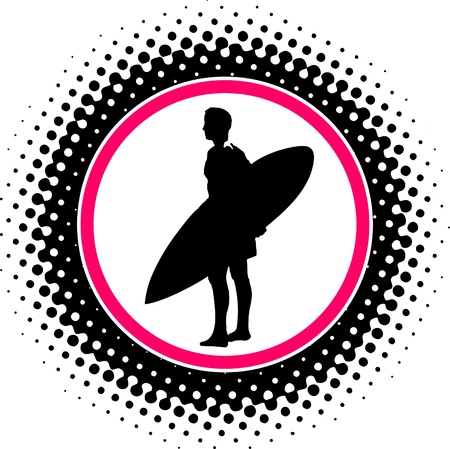 surfing vector. vector surf signsのイラスト素材