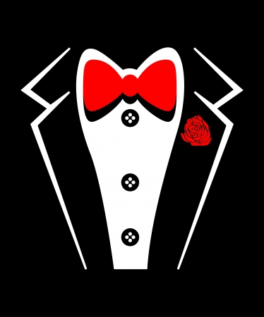 Vector tuxedo with bow tieのイラスト素材