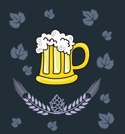 Beer mug design のイラスト素材