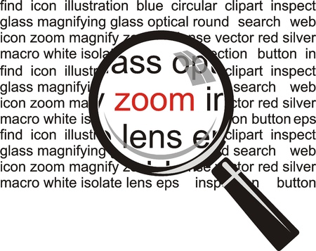 Zoom  Magnifying glass on background のイラスト素材