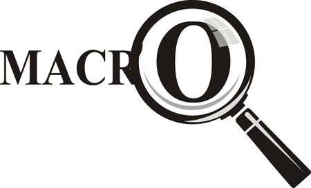 Macro Magnifying glass on background のイラスト素材
