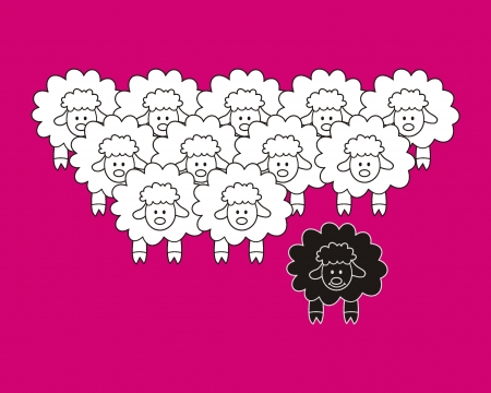 different Sheep Vector Illustrationのイラスト素材