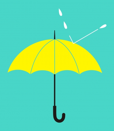 Colorful vector umbrella and rain のイラスト素材