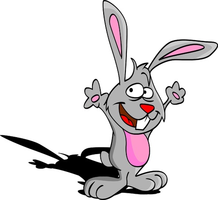 Cute rabbit , vector illustration のイラスト素材