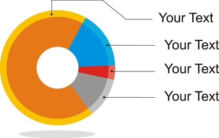 illustration of simple pie diagram のイラスト素材