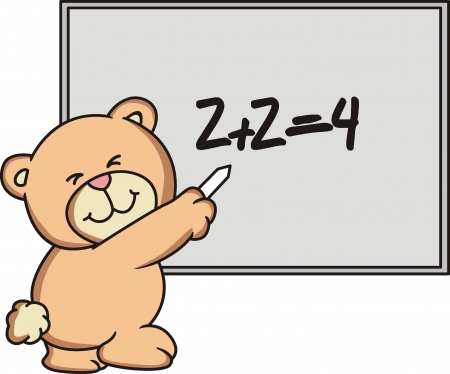 litlle bears   learning mathematics   のイラスト素材