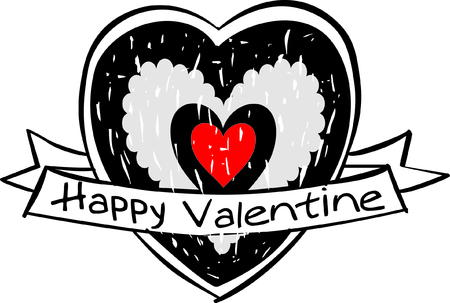Valentine s day labelsのイラスト素材